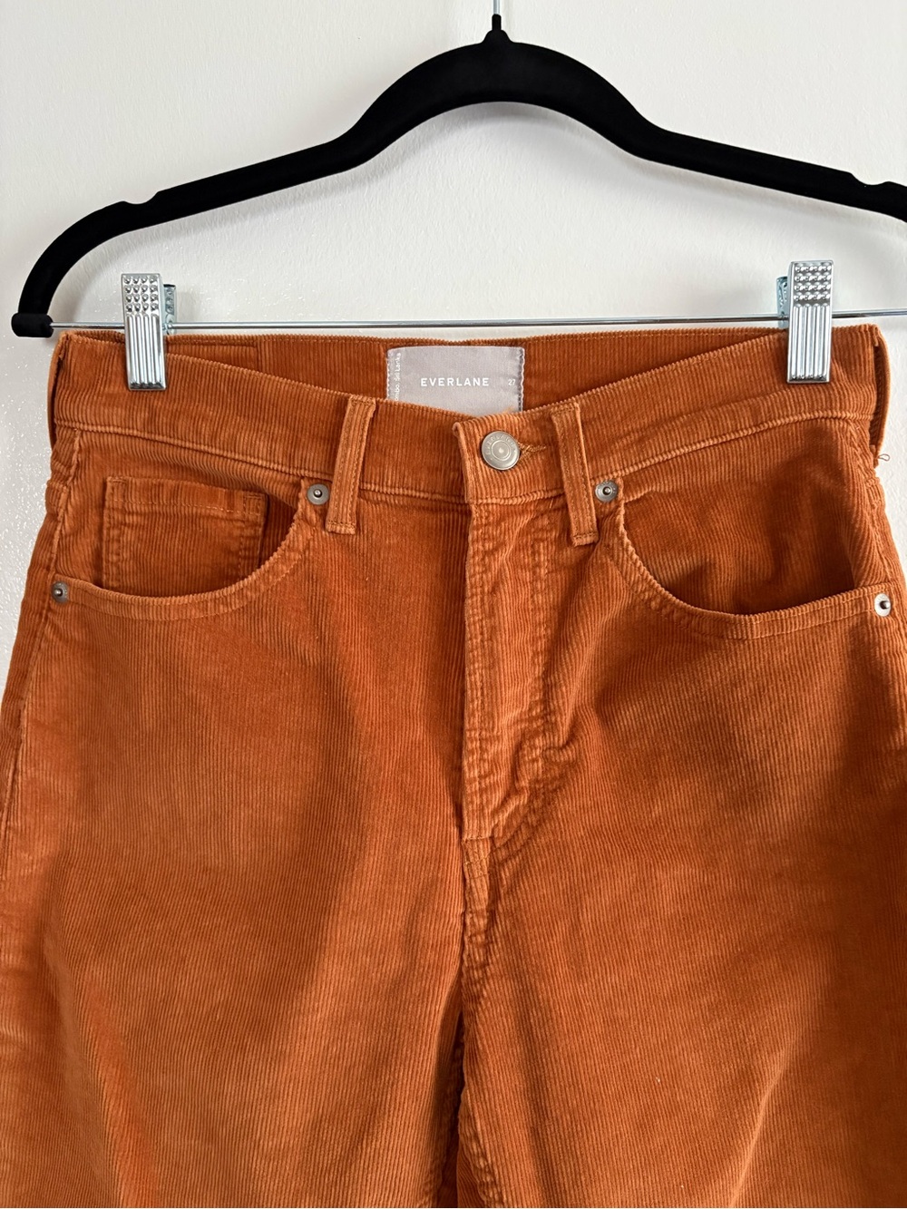 Everlane The Cheeky Straight Corduroy Pant Cognac/Rust Size 27 - Picture 2 of 10